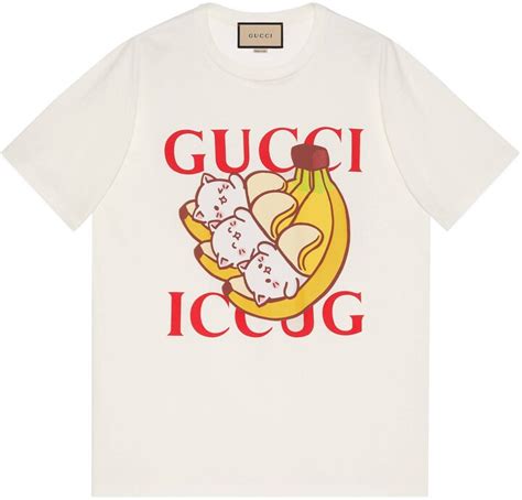 bananya x gucci cotton t-shirt|Bananya cotton T.